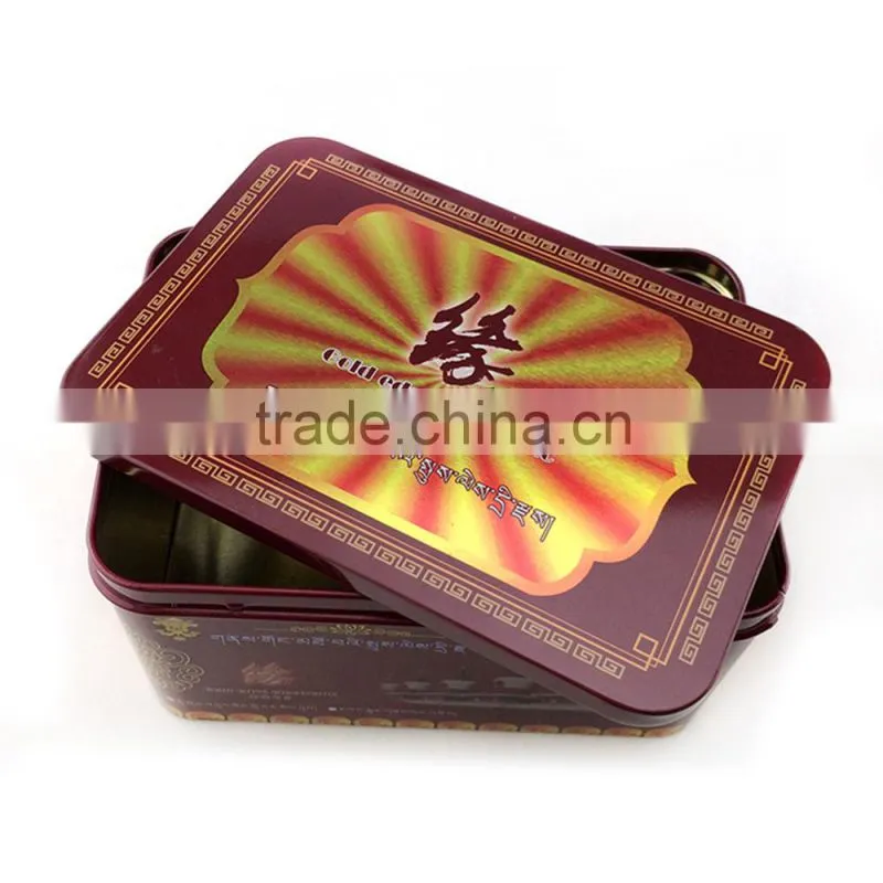 Rectangular printed metal tin can for electronics