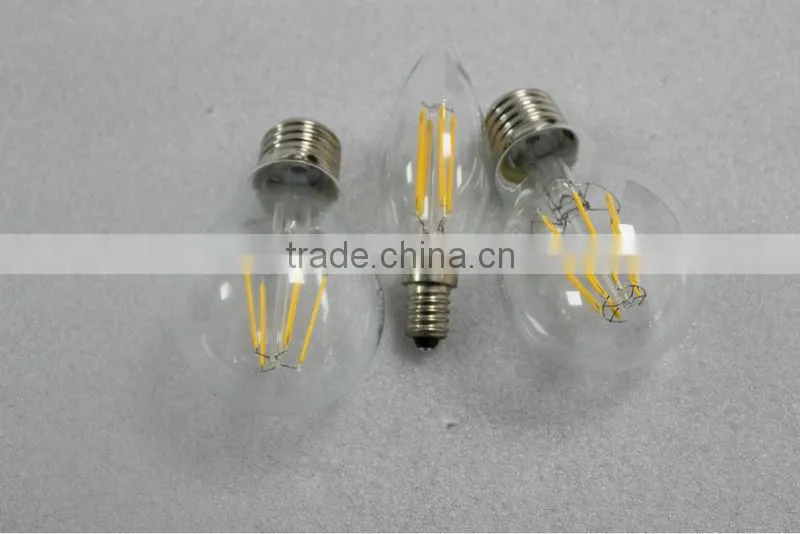 2016 G45 e14 2W glass led lighting incandescent bulbs Available in warm white.