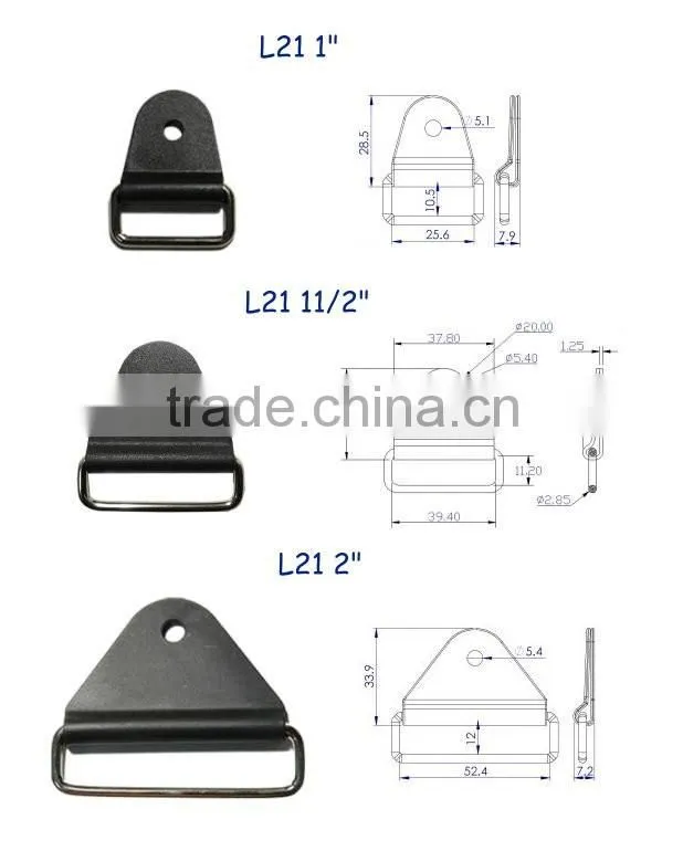 White Plastic Chafe tab and metal loop buckle for Medical accessories