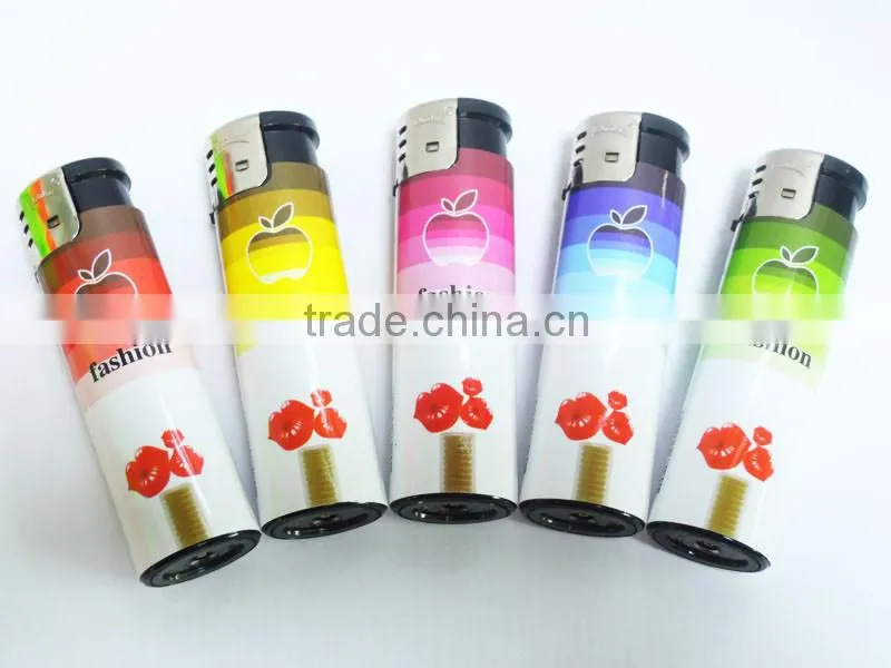 Customized photo sticker windproof jet lighter,electronic cigarette gas lighter