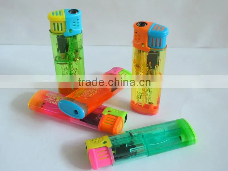Five mix color gas refillable electric cigarette lighter windproof torch lighter