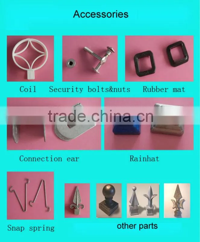 1200H*2400W flat top security 38x25mm tubular fencing