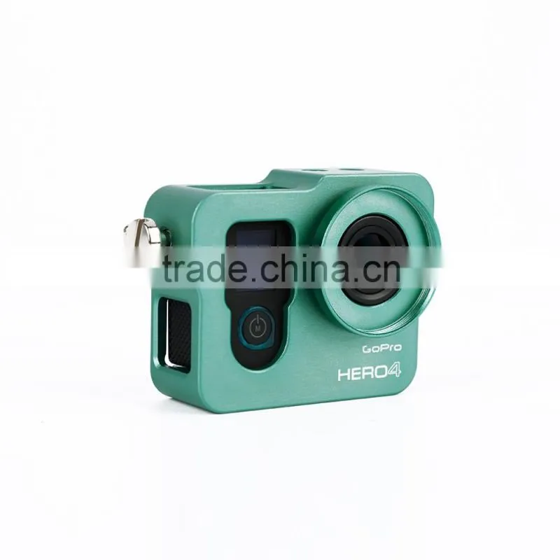 Green Metal CNC Aluminium Protective Case Shell for Hero4 HERO3+