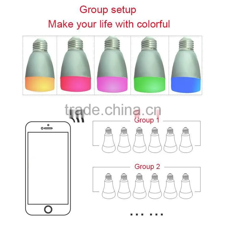 Supply smart led light bulb 7W smart phone control wifi led bulb