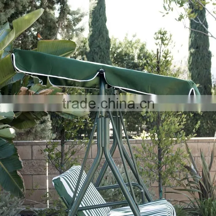 Leisure 3 Person Swing Canopy Stripe Reclining Outdoor Patio Swing Chair