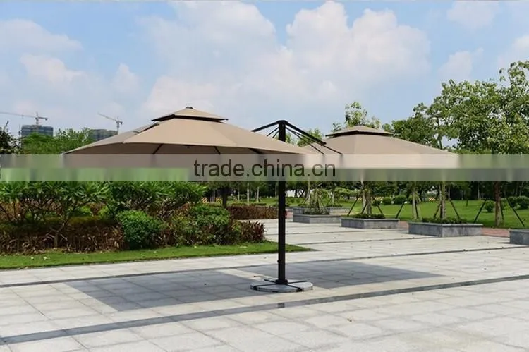 Multi Manual Double Top Two Outdoor Shade Large Folding Beach Square Umbrella
