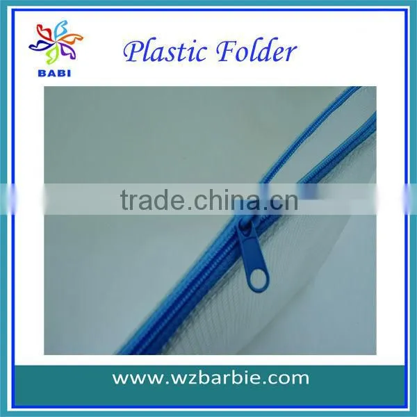 A4 Plastic Zip Folder