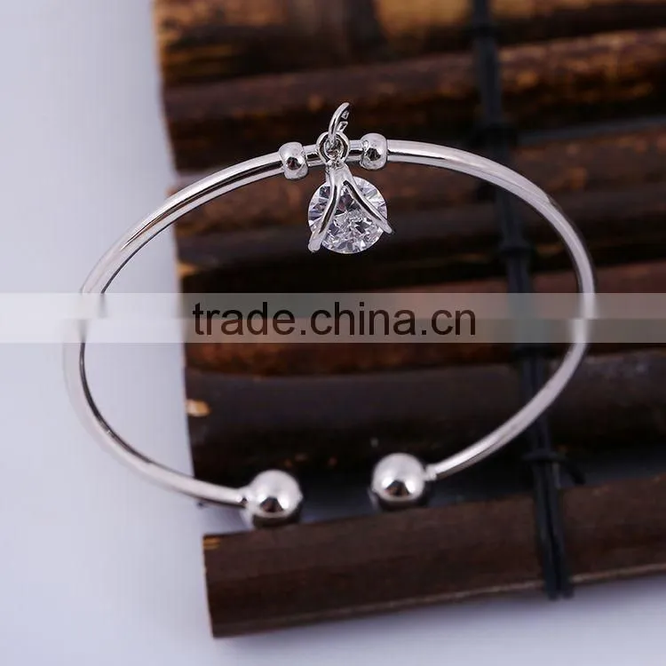 Creative Gifts Plain Silver Plating European Custom Cuff Bangle XPJ0315