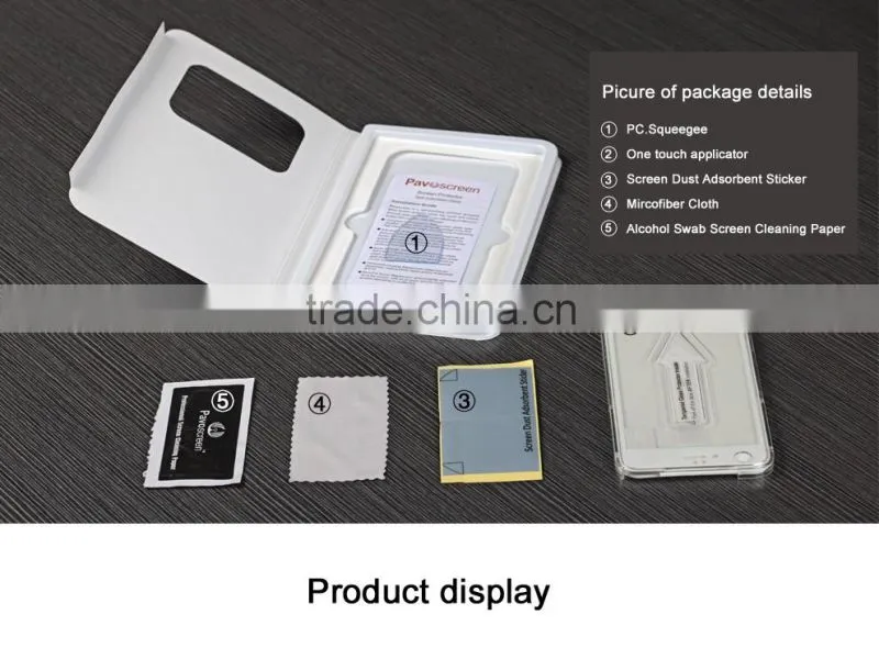 High clear 9H 2.5D 0.33mm waterproof full size tempered glass screen protector in Zhuhai