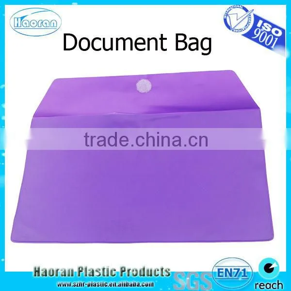 Clear plastic envelop button bag