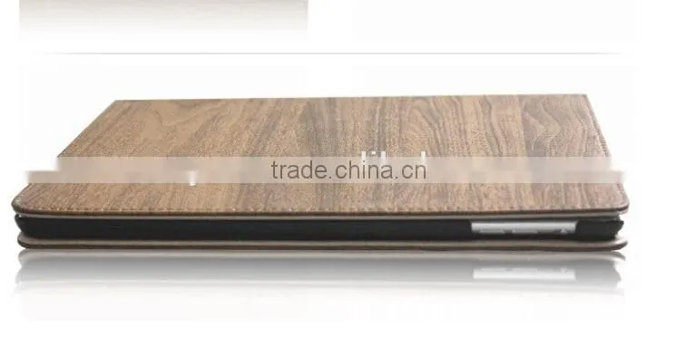 Best Selling Item Tablet Case With Wooded Grain PU Cover For iPad