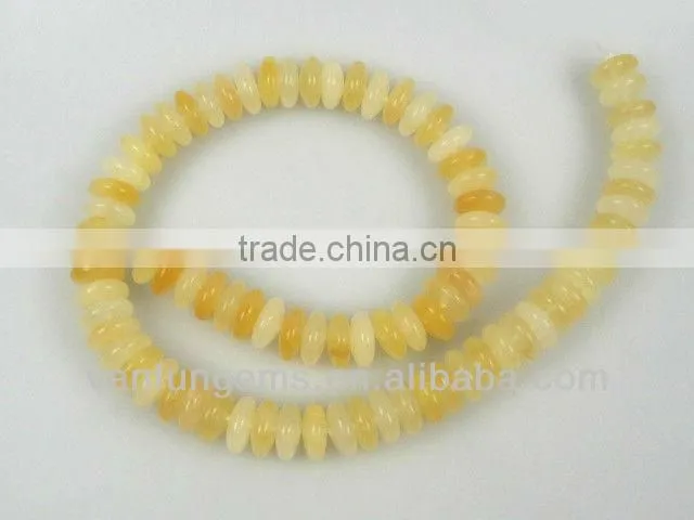 Gemstone Rose quartz rondelle beads for jewelry