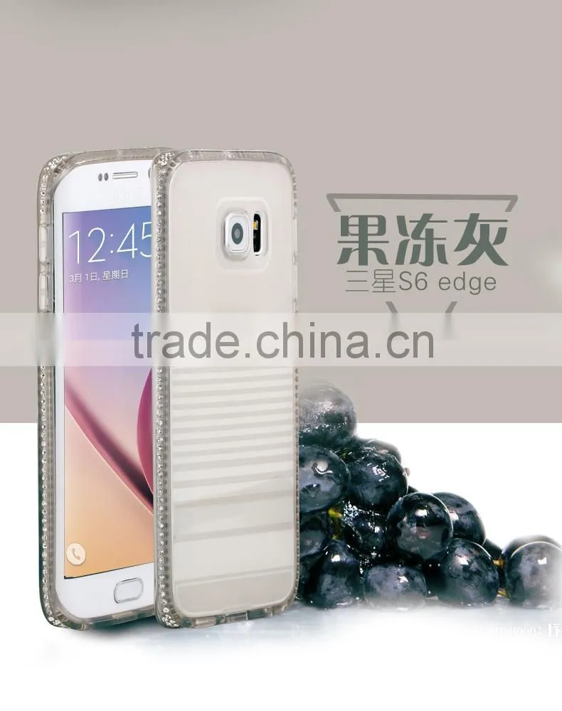 Shengo High Quality Ultra Thin Diamonds TPU Cover for Samsung Galaxy S6 Edge
