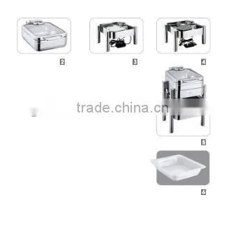Indian chafing dish, serving dishes with stand