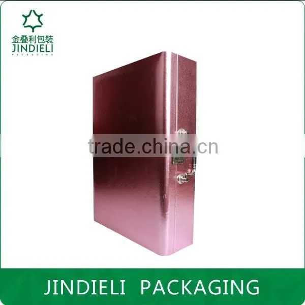 Luxury set pink leather cosmetic box packaging