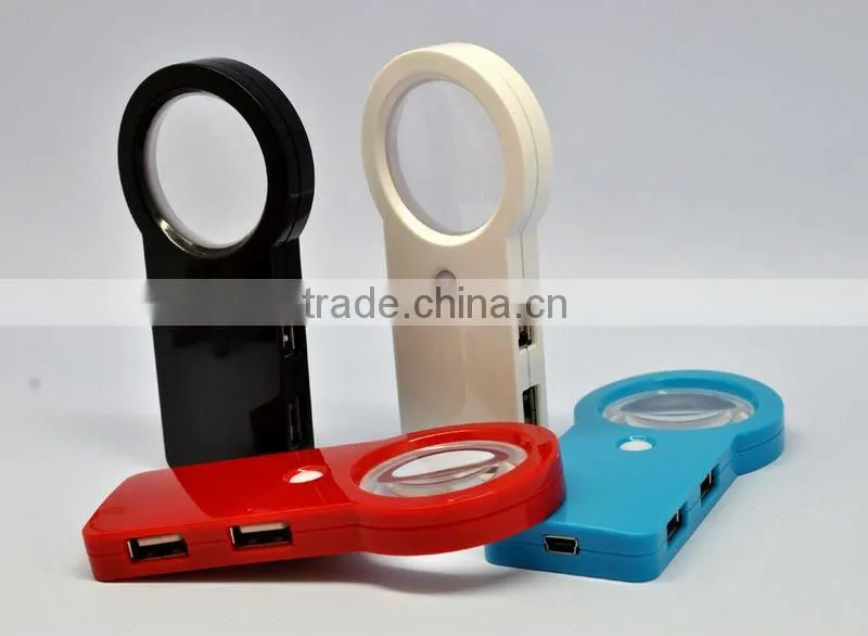 magnifier usb hub for bank with 4 ports