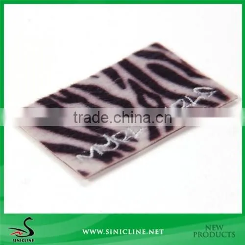 Sinicline Genius Leopard Print Leather Label For Clothes