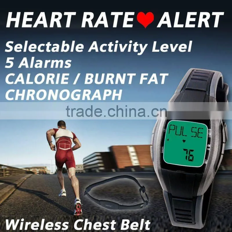 Wireless Watch Chest Strap Fitness Pluse Belt Sport Calorie 240bpm Heart Rate Monitor