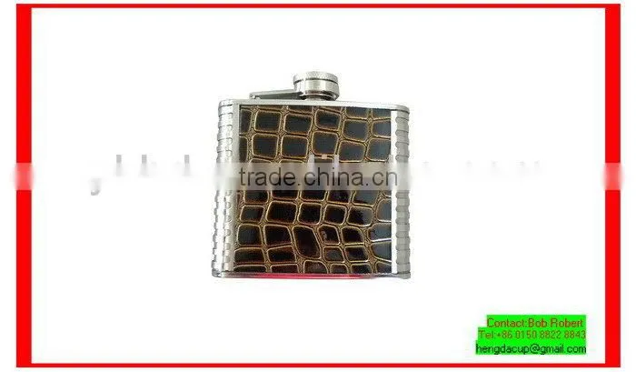 Top quality customize 6oz round hip flask