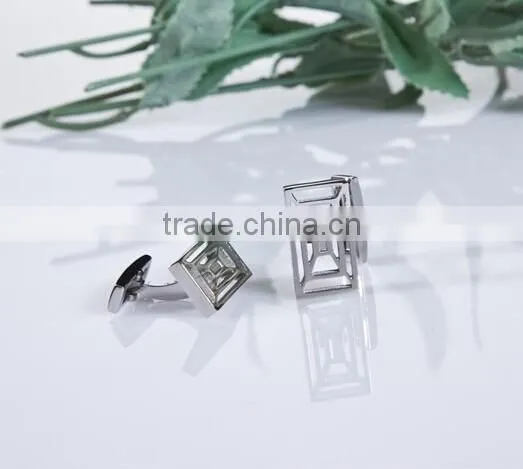2014 Hot Sale Charm Mens Stainless Steel Metal Cufflinks