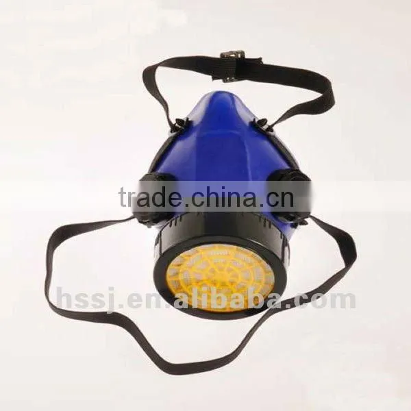 half face mini anti chemical gas mask with double activated carbon filters for anti-acid on sale