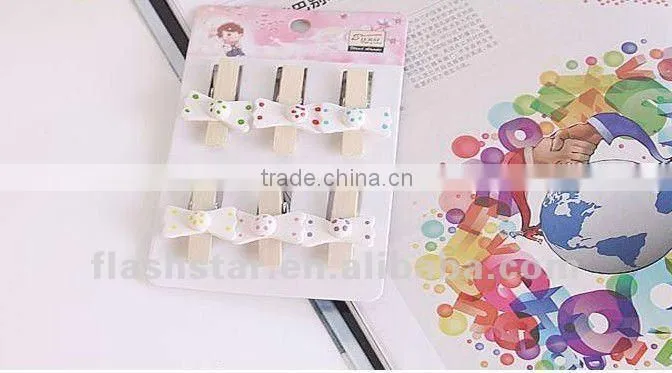 2013 Hot Sell Promotional wooden Mini Butterfly clip