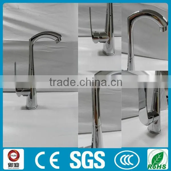 modern deck mounted stainless steel basin faucet design