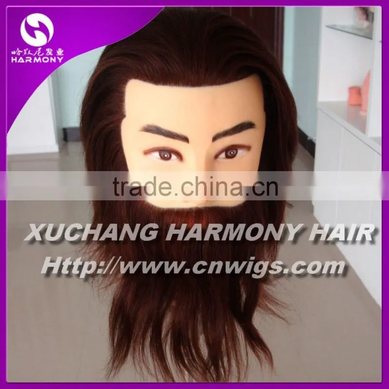 Cheap Huamn hair mannequin head for hairdressing100% human hair training doll head practice head