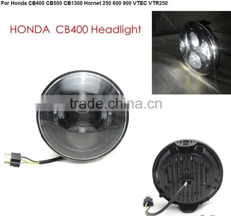 Wholesale 7" Round LED Motorcycle Head Light 7inch Led Lamp Headlight For Hornet250 600 900 VTEC VTR250 Honda CB400 CB500 CB1300