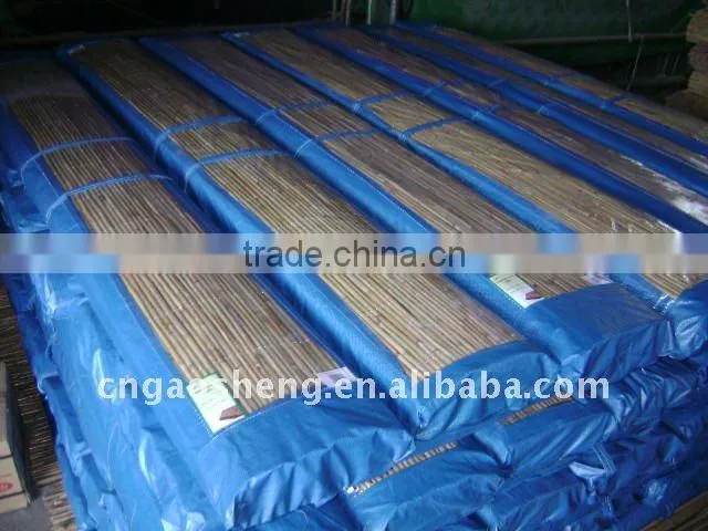 rolled bamboo fence