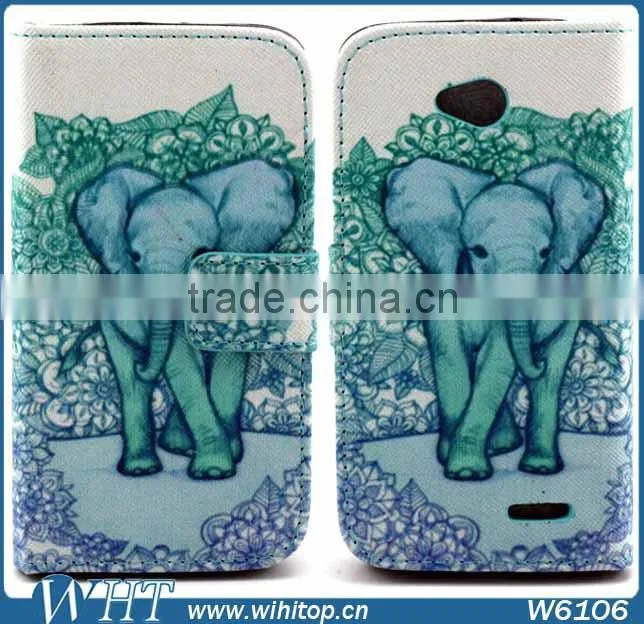 Cell Phone Protective Case for LG L70, Colorful Painting Leather Case for LG Optimus L70