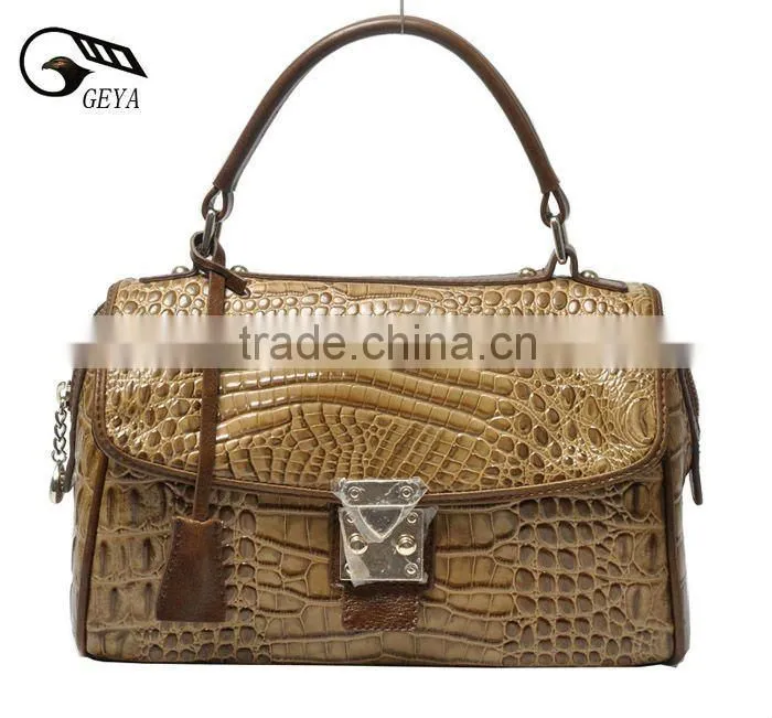 New Fashion 2012! Mini Lady CROCO Genuine Leather Handbag