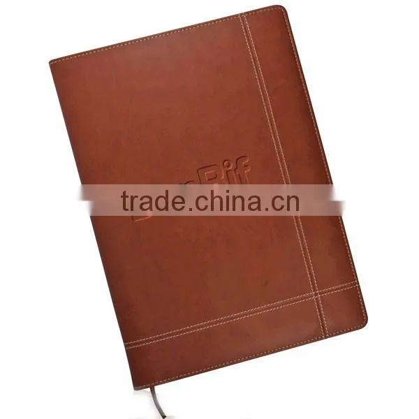2015 new design leather cover notebook