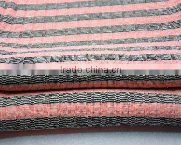 Jiufan Textile Customized Design Yarn Dyed Rib RT Span Fabric High Quality Knitting Hacci Fabric