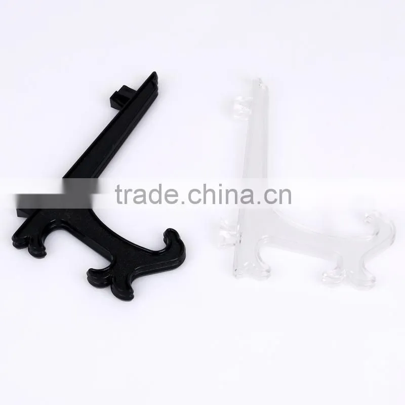 8"plastic plate stand, clear acrylic plate display stand