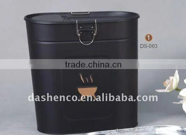 oval metal coal bucket