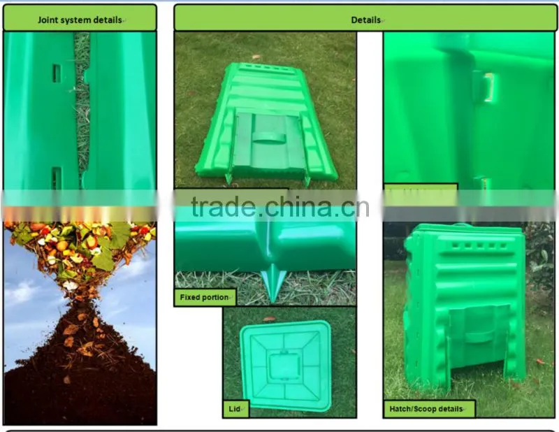 220L Plastic foldable compost bin