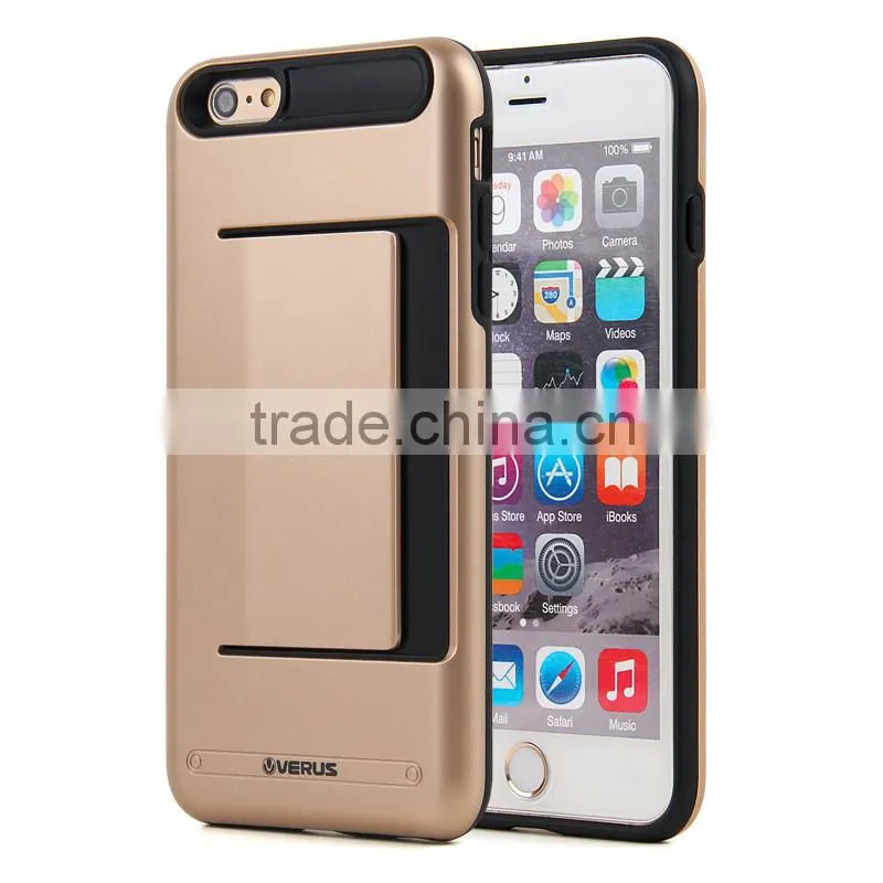 DAMDA Card Clip style mobile accessories for iphone 6 s ,dual layer shock proof phone case