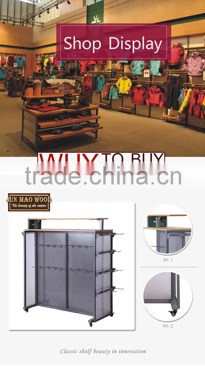 China Factory Wholesale Clothes & Accessories display 4 Way Clothing Display Rack