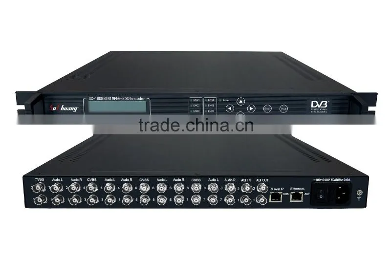 SC-1808 8 in 1 MPEG2 IP Encoder / digital tv encoder