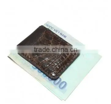 Crocodile leather money clip wallet SCW-002