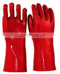 15 inch red pvc household gloves industrial gloves