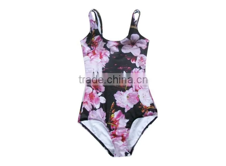 2016 Women's Digital Printing swimsuit Thin flower pattern bikini