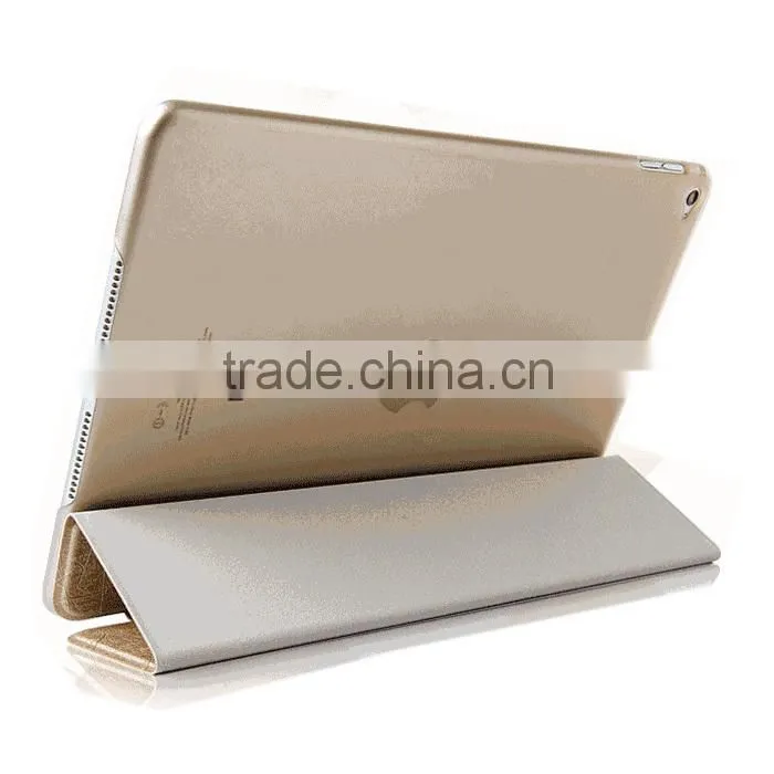 slim magnetic smart cover back case sleep wake for Apple IPad AIR 2,Smart case cover for ipad 6