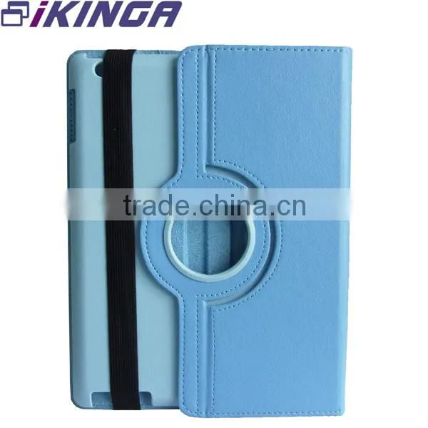 many colors custom for ipad 2/3/4 tablet case,360degree roating pu leather case for Ipad