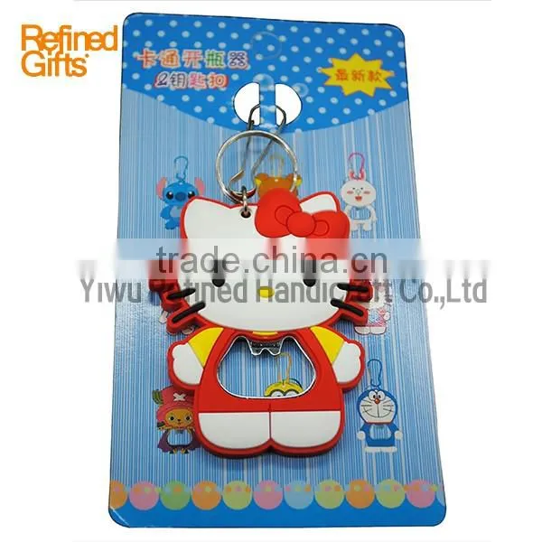 Manufacture Hello Kitty Beer Openers silicone keychain