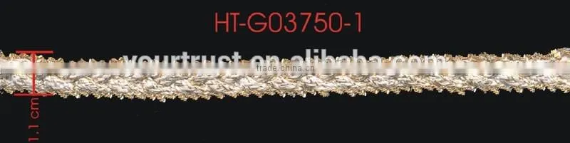 Twisted Gold Chain Off-White And Gold Metallic Cord Trimming