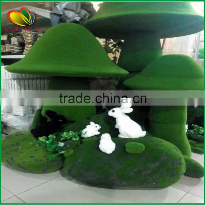 Hot selling garden decoration artificial grass mushroom and animal made in China