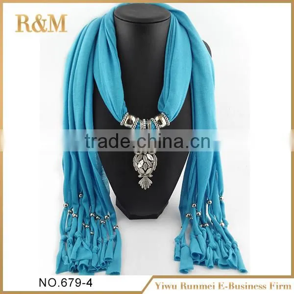 Latest arrival low price jewelry necklace scarf made in china