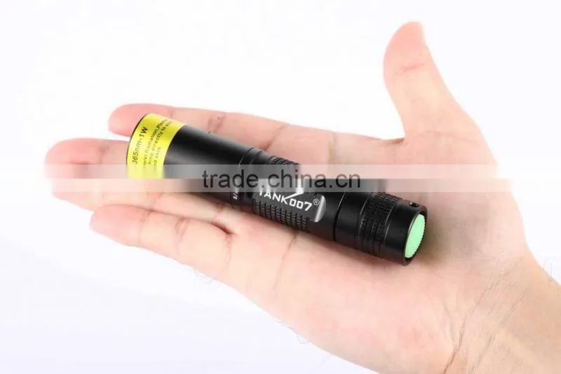 Extremely high performance 365nm UV Flashlight from China NO.1 UV flashlight manufacturer Tank007